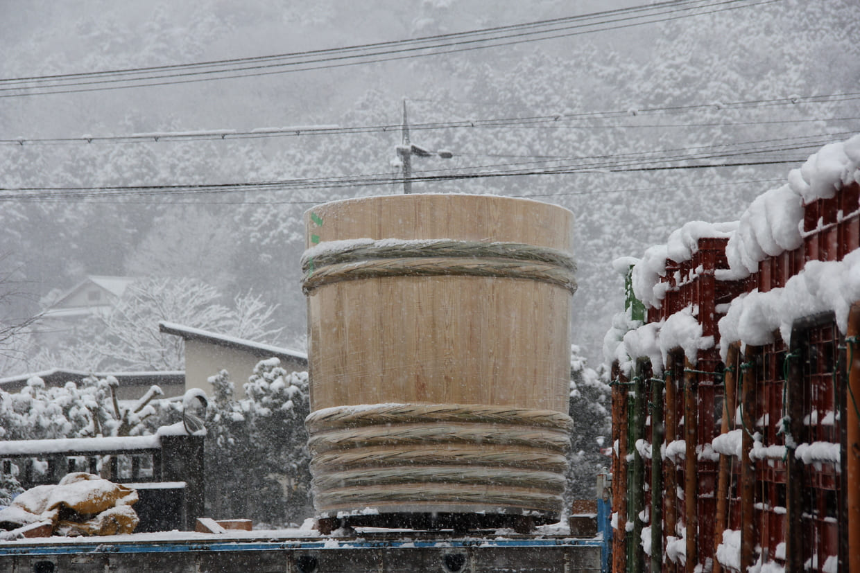 兵庫『山名酒造』の木桶