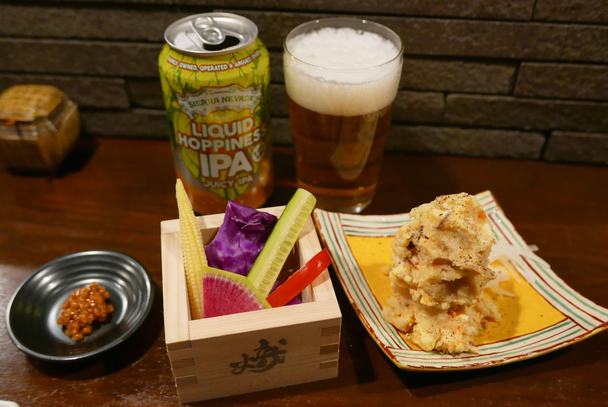 ビールとポテトサラダ