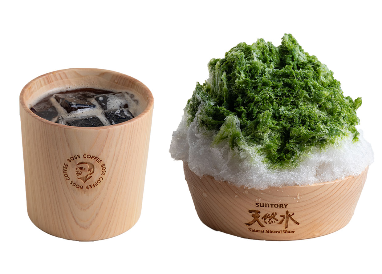 『SUNTORY PARK CAFE』のアイスコーヒーとかき氷