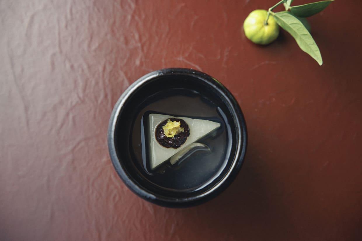 「すっぽん 蕪風呂吹き 大和橘」