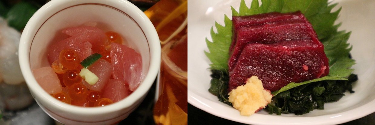 『万清楼』のお造りのイクラとくじら