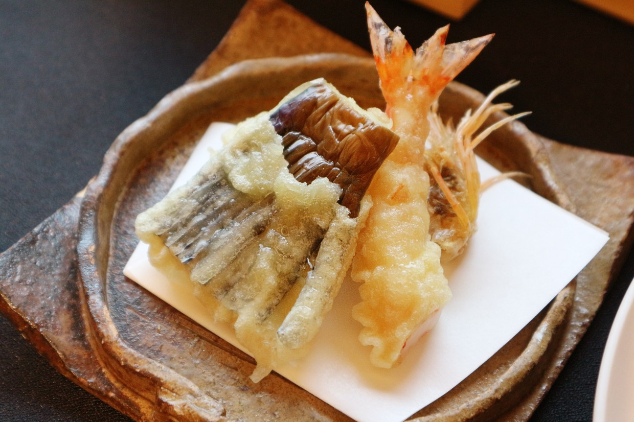 「鳥取∞熊本 和牛とスイカがむすぶ初夏のごちそう御膳」天ぷら
