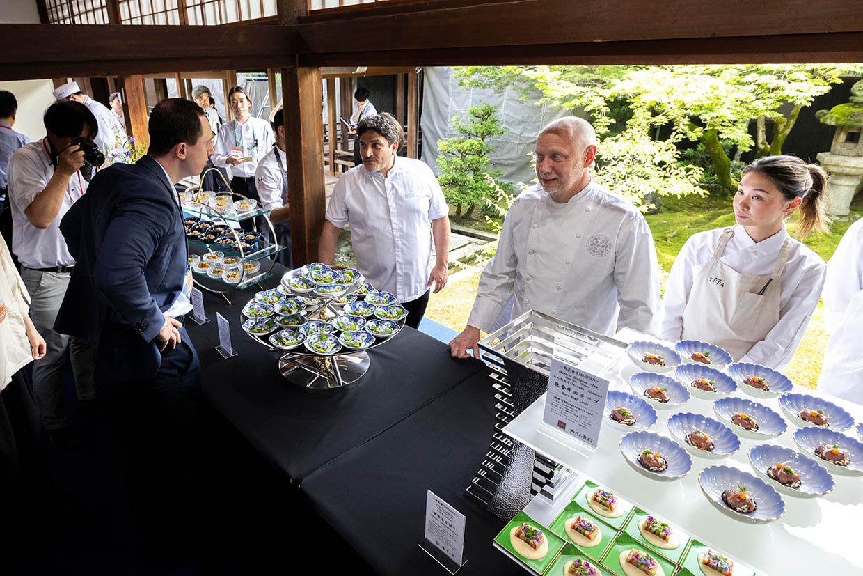 仁和寺でのレセプション風景