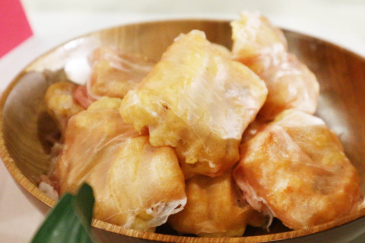 ミシュランガイド授賞式『しろ』の穴子フリットとプロシュート