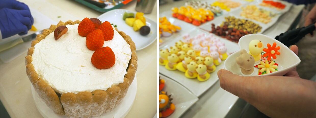 神戸・三宮『ケーニヒス クローネ』体験教室、表面デコレーション