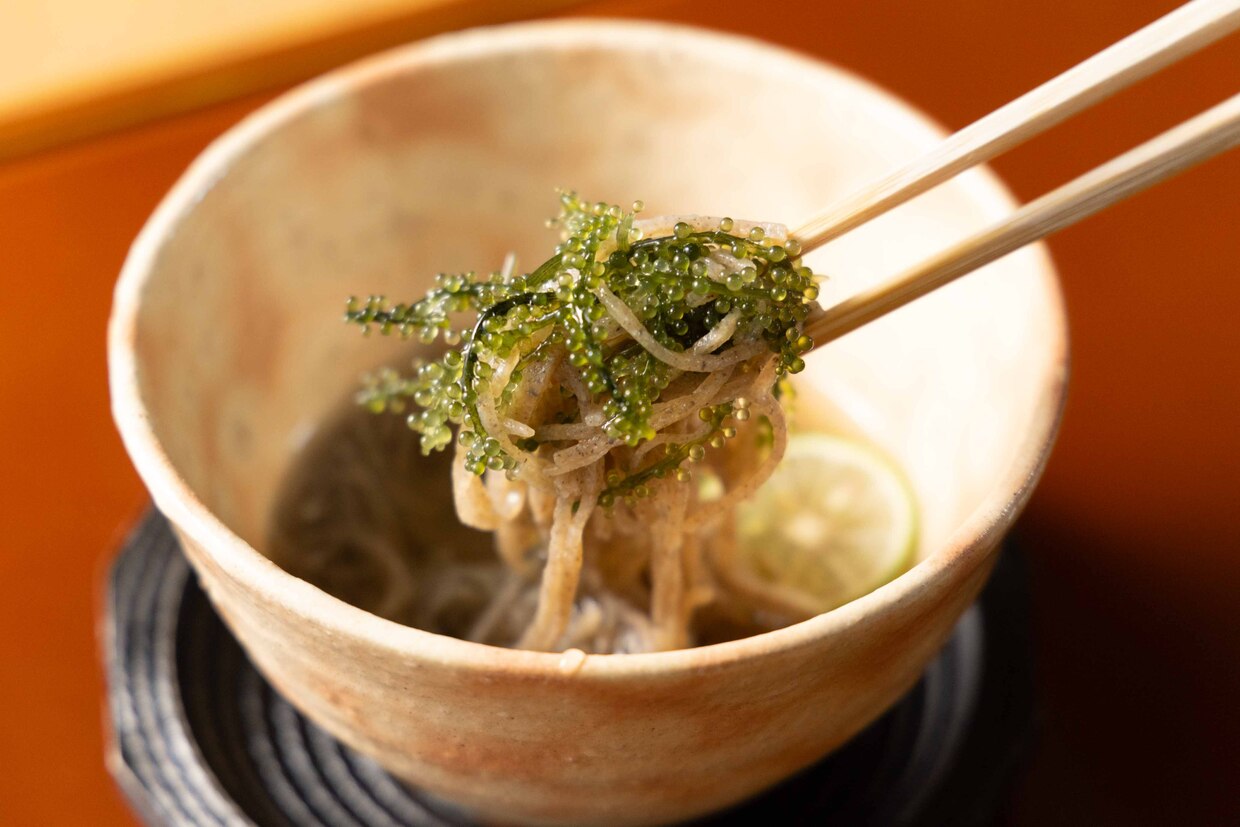 『そば切り すず野』スダチ蕎麦