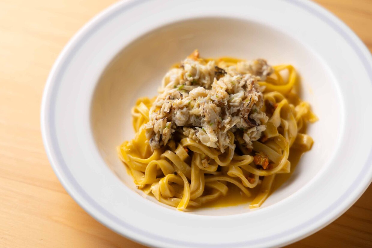 徳島・上勝町『ペルトナーレ』モクズガニの手打ちタリオリーニ