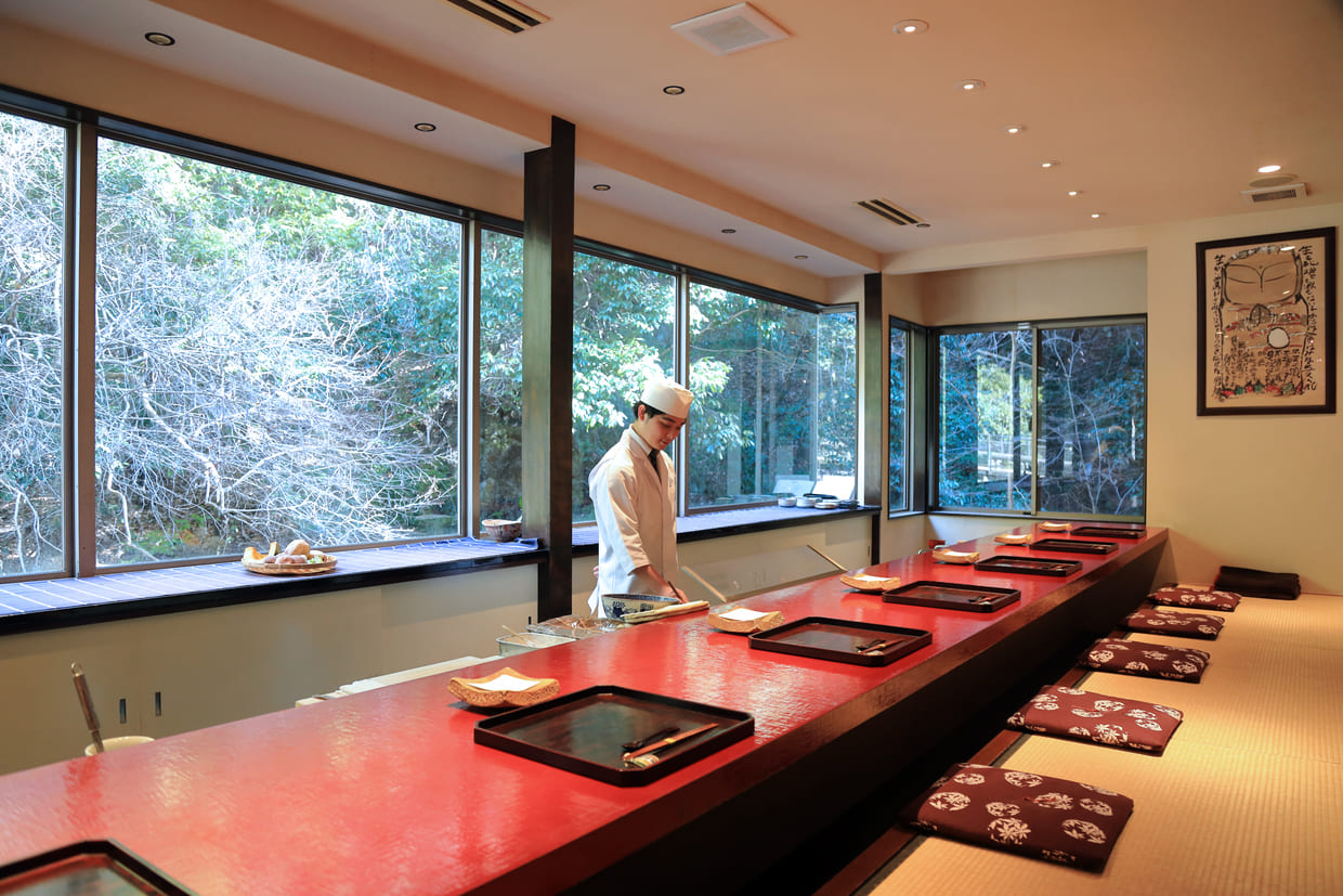 大阪・箕面『天麩羅うえの』内観