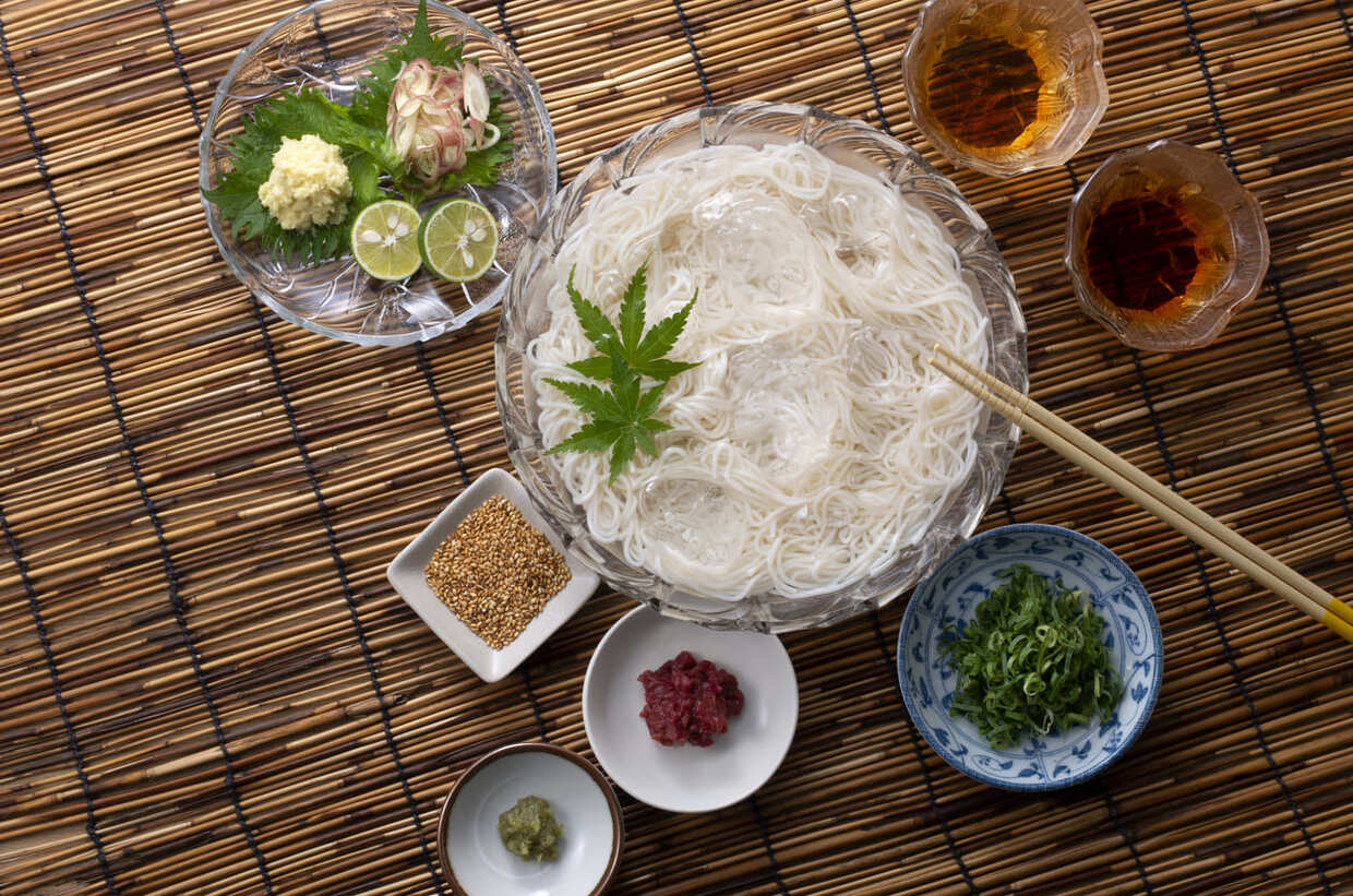 薬味と素麺