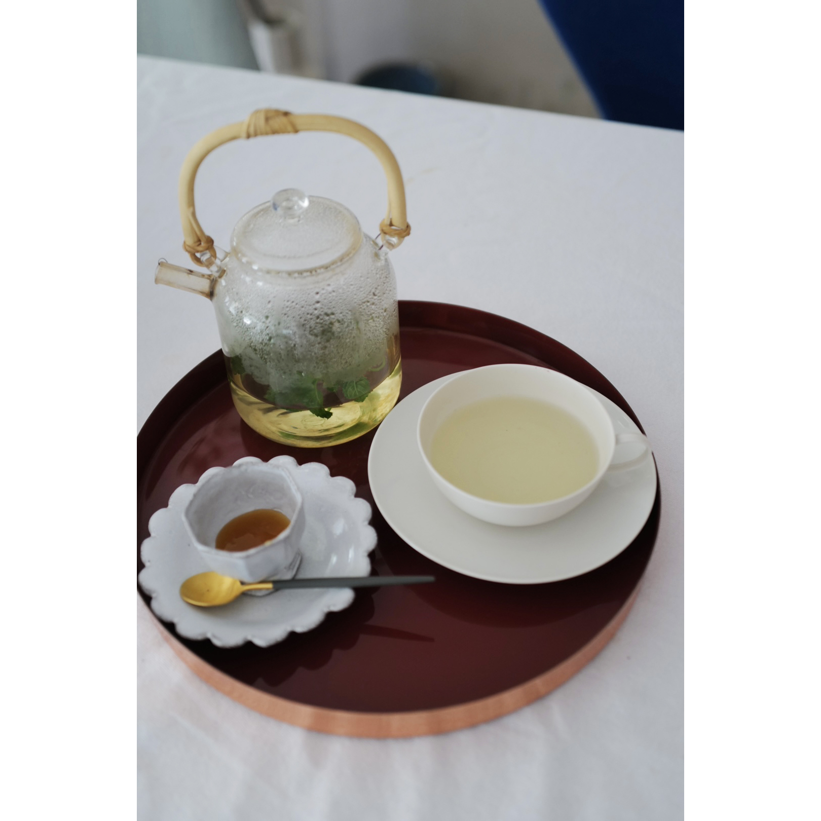秋の夜長　お茶