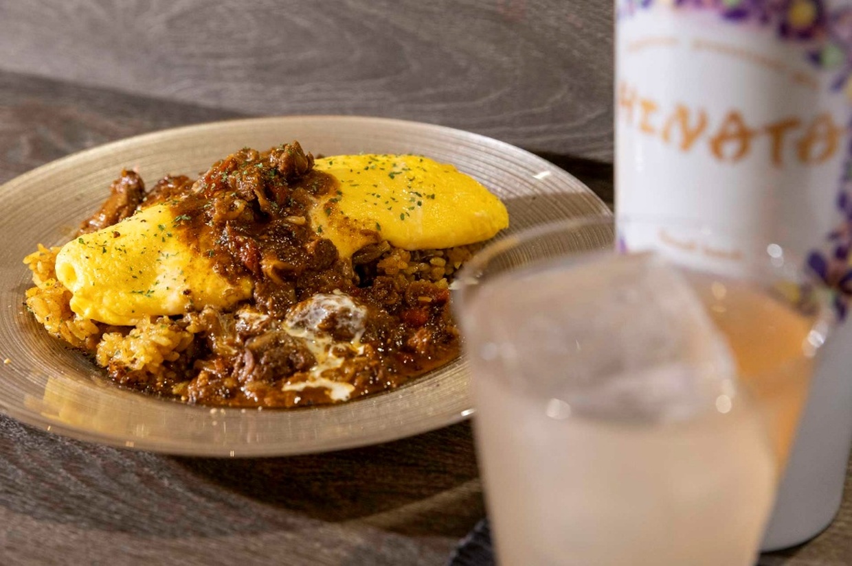 りくとそらの料理とジン