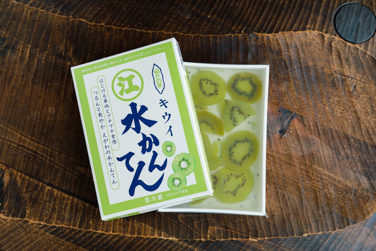 『えがわ』の「水かんてん キウイ」