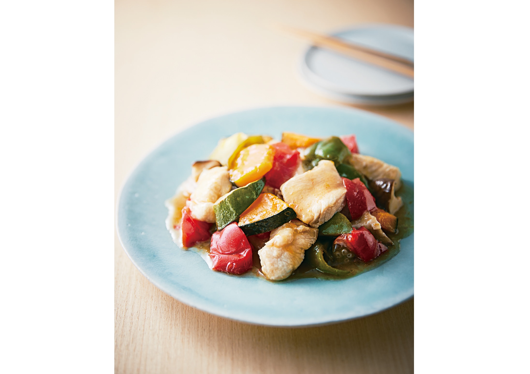 夏野菜の酢鶏のレシピ