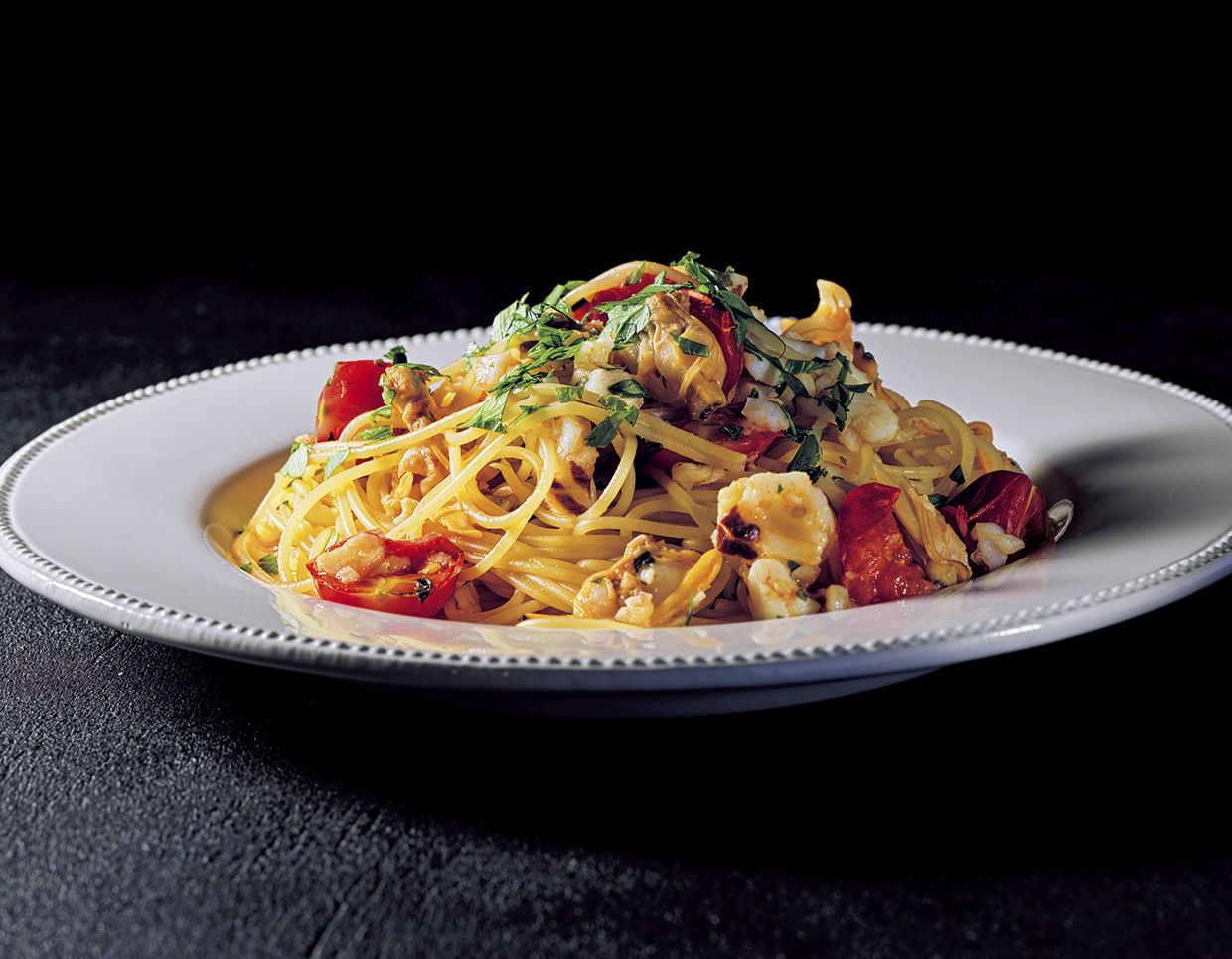 スパゲッティーニ 魚介のラグーソースのレシピ