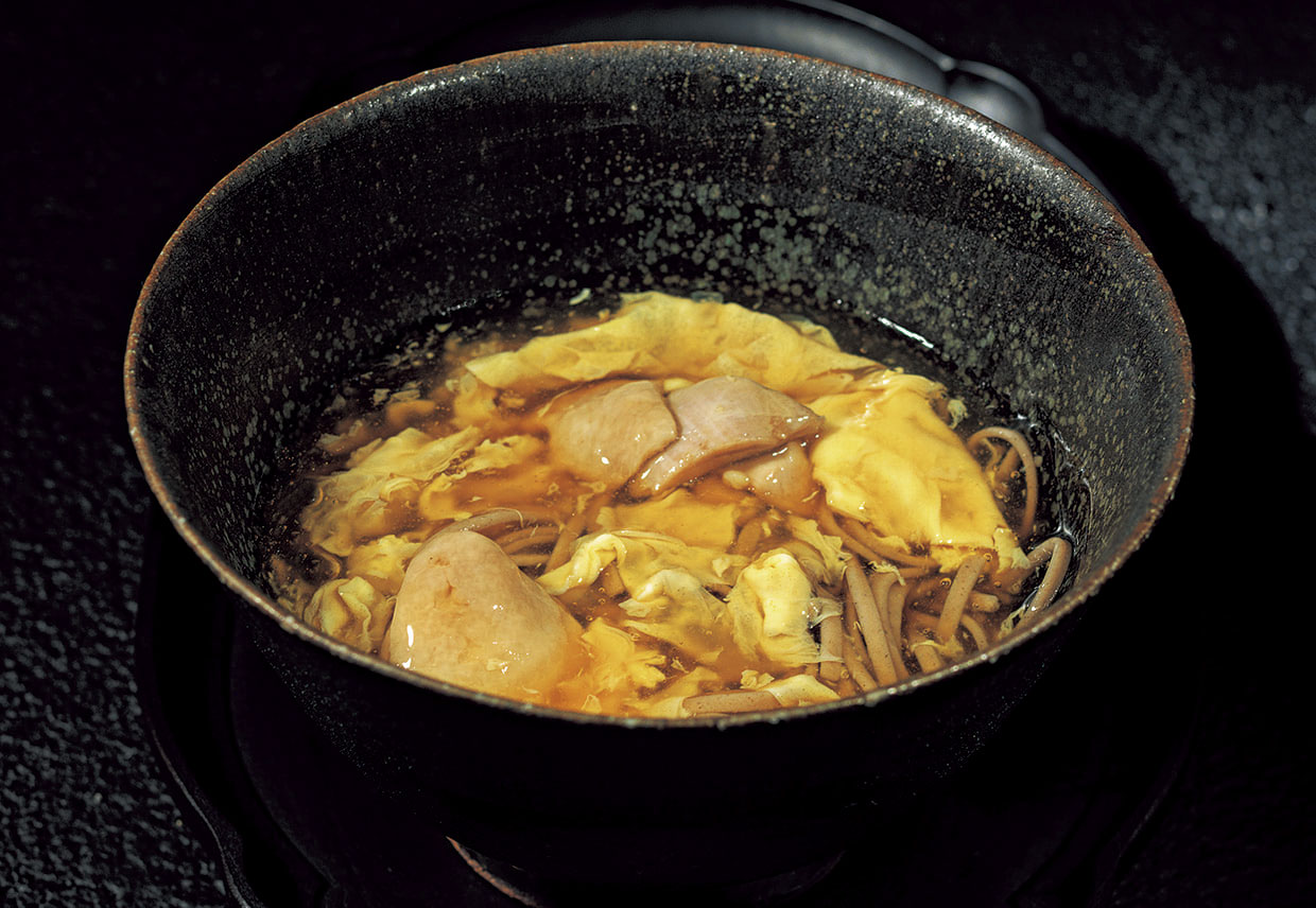 親子蕎麦のレシピ