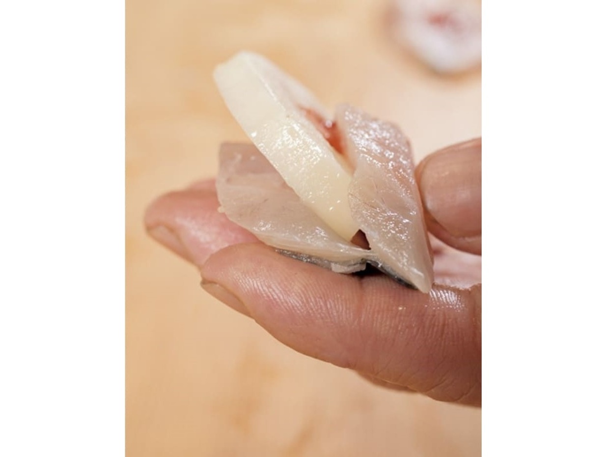 アジのなめろう大葉包み揚げ＆蓮根包み揚げのレシピ、挟む