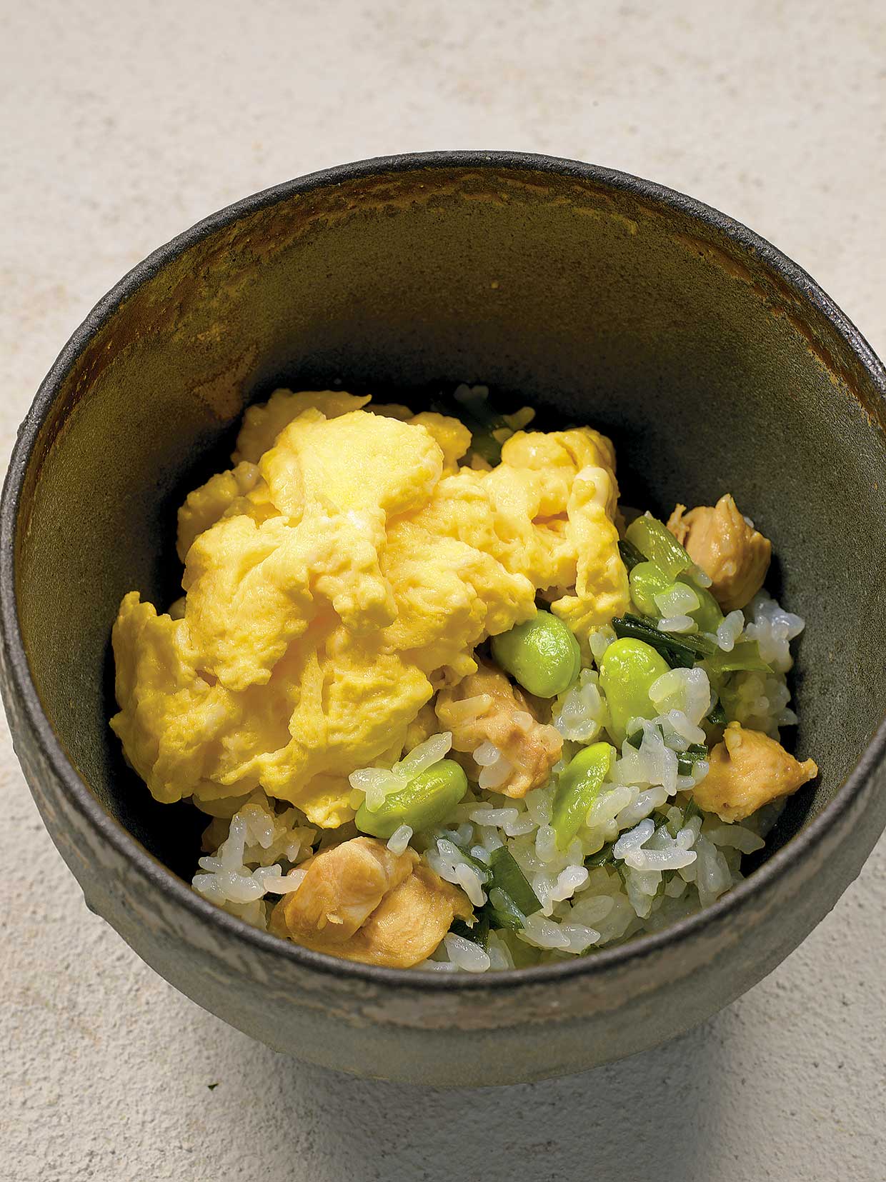 枝豆とニラの天津飯仕立てのレシピ