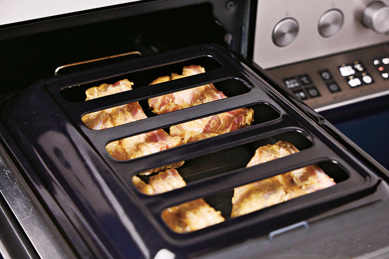 タンドリースペアリブのレシピ、焼く