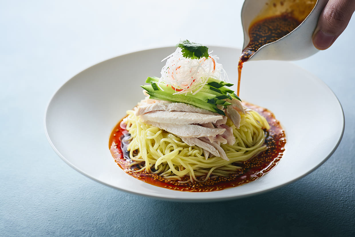 よだれ鶏冷麺の完成