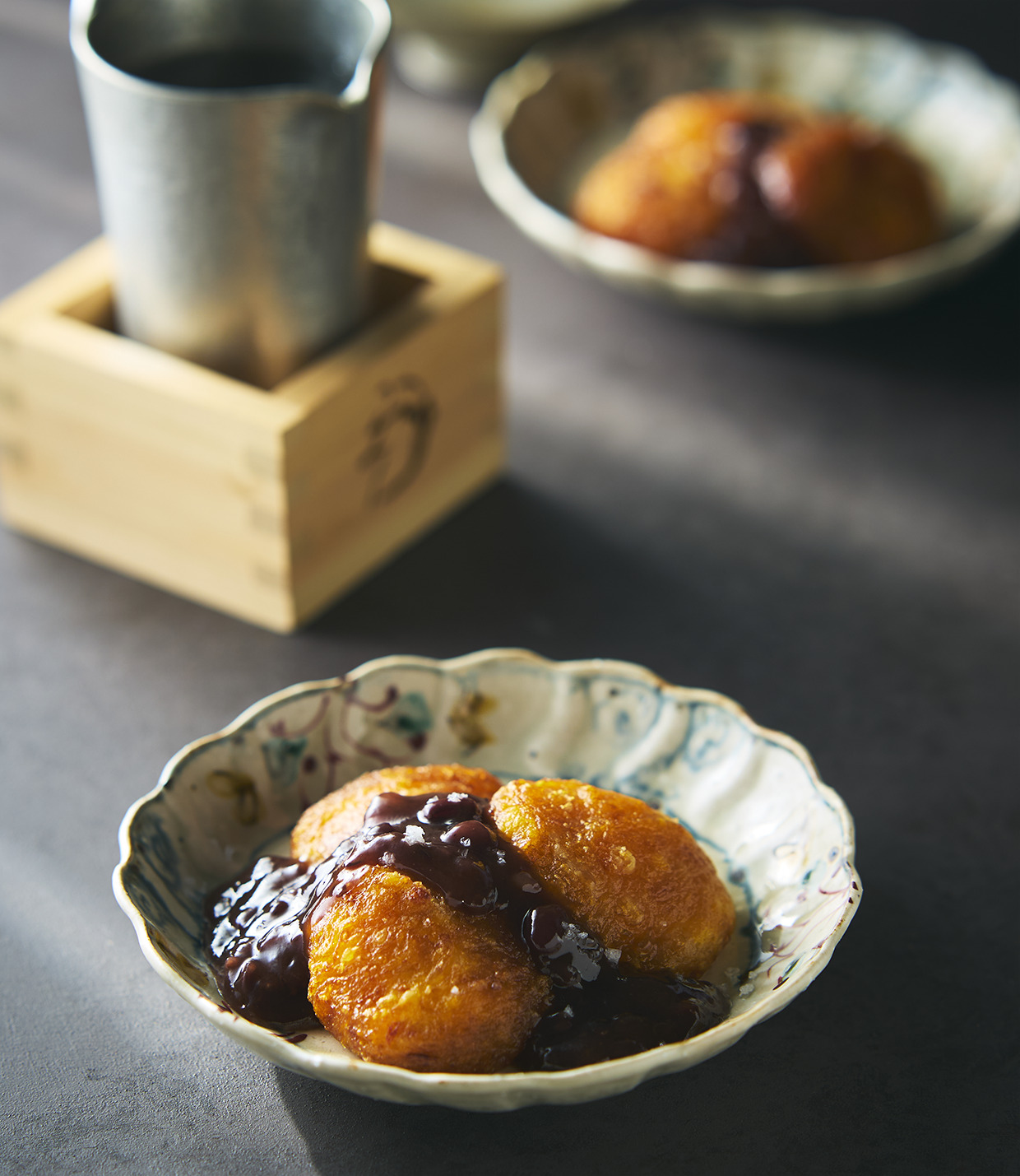 「新奈」の揚げカボチャいとこあんかけの完成