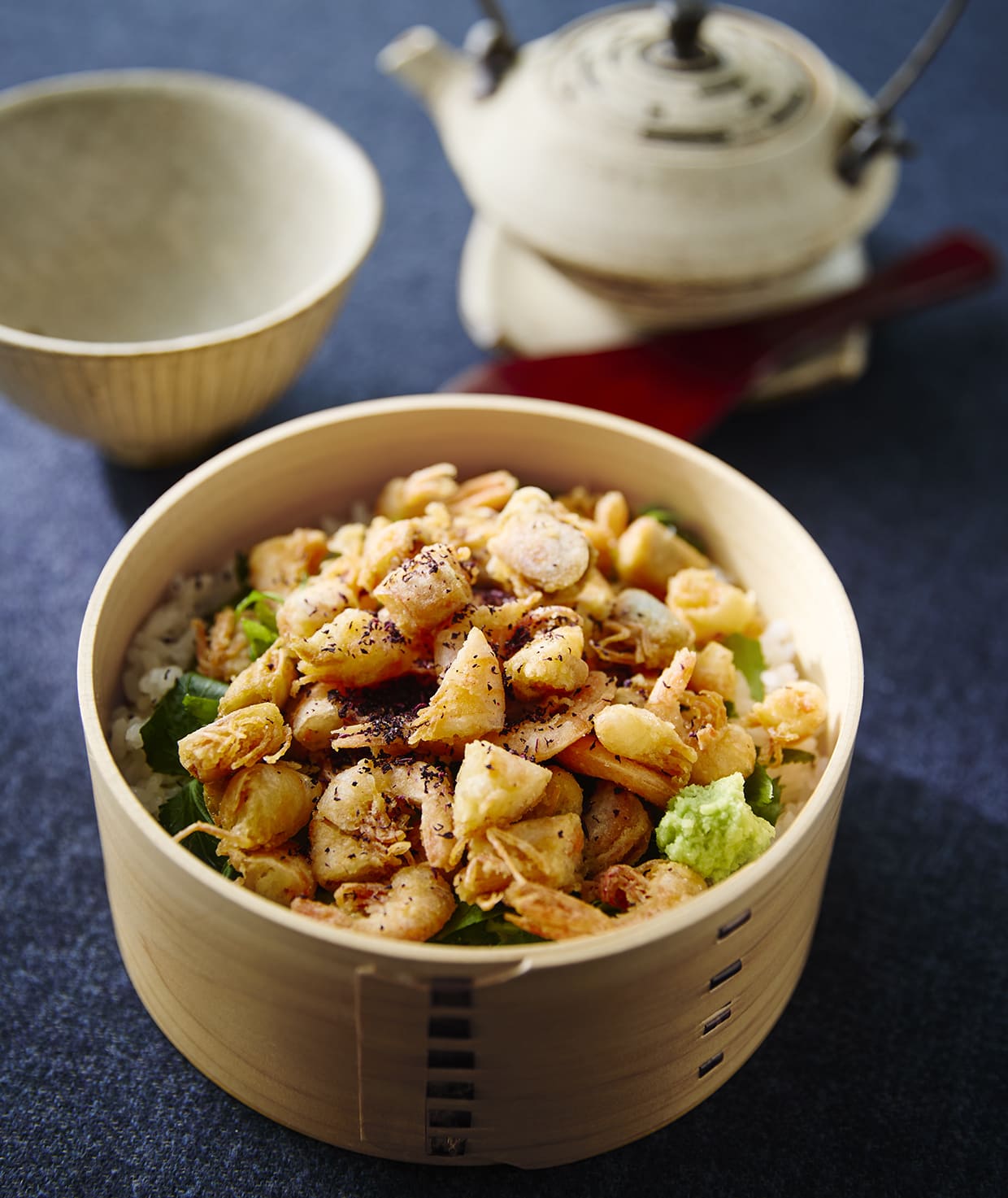 『季と菜と魚と さんたか』のバチエビのひつまぶしの完成