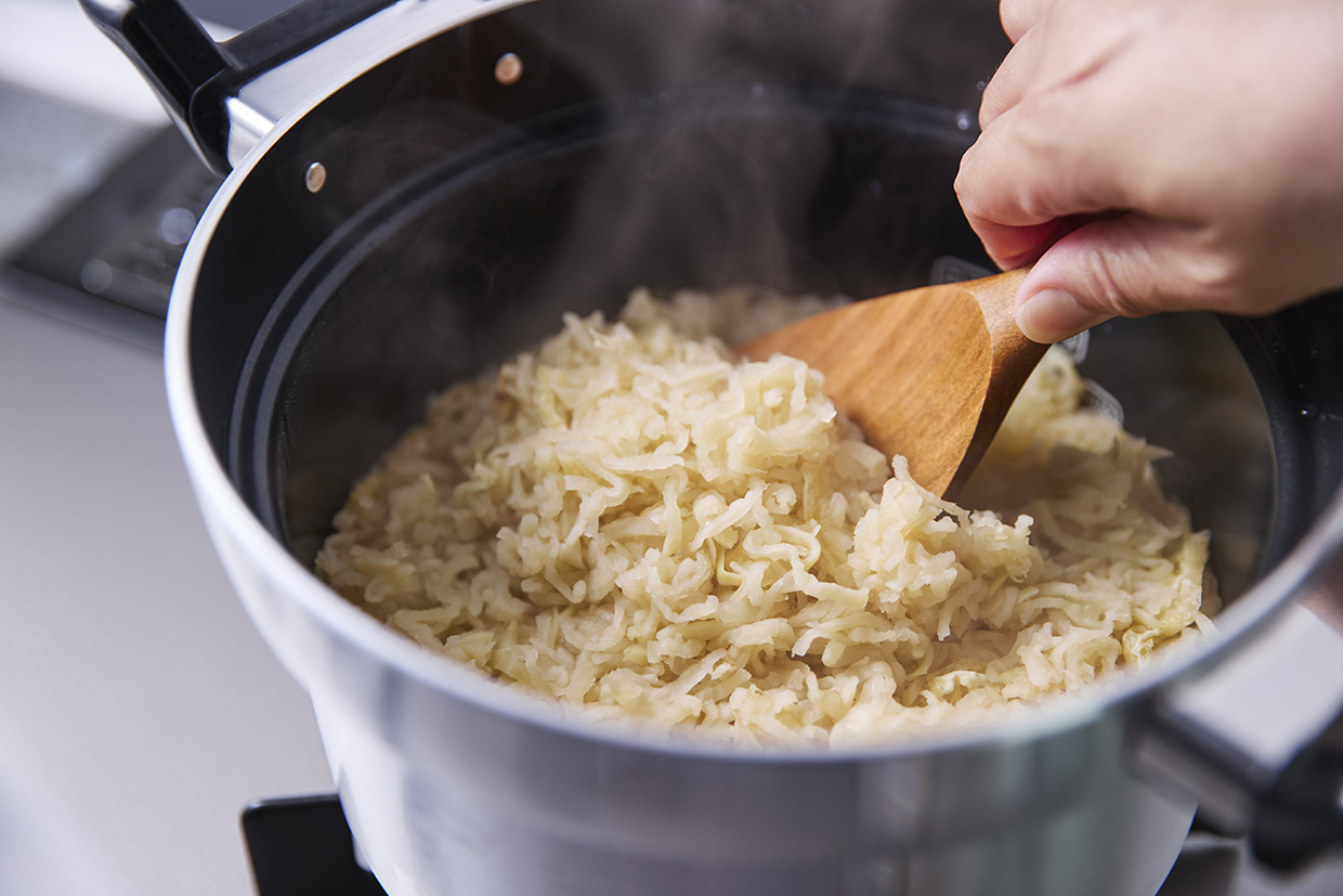 切り干し大根の炊き込みご飯を炊く 