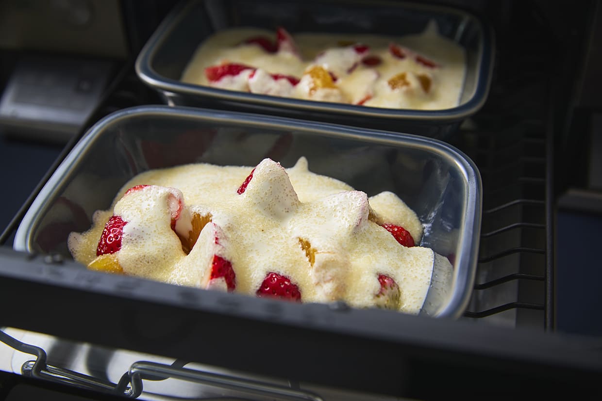 フルーツグラタンを焼く