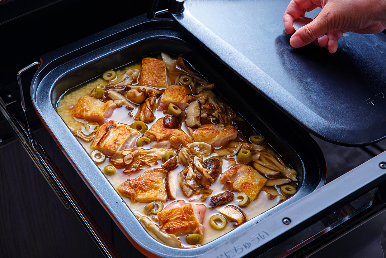 キャセロールでご飯を炊く