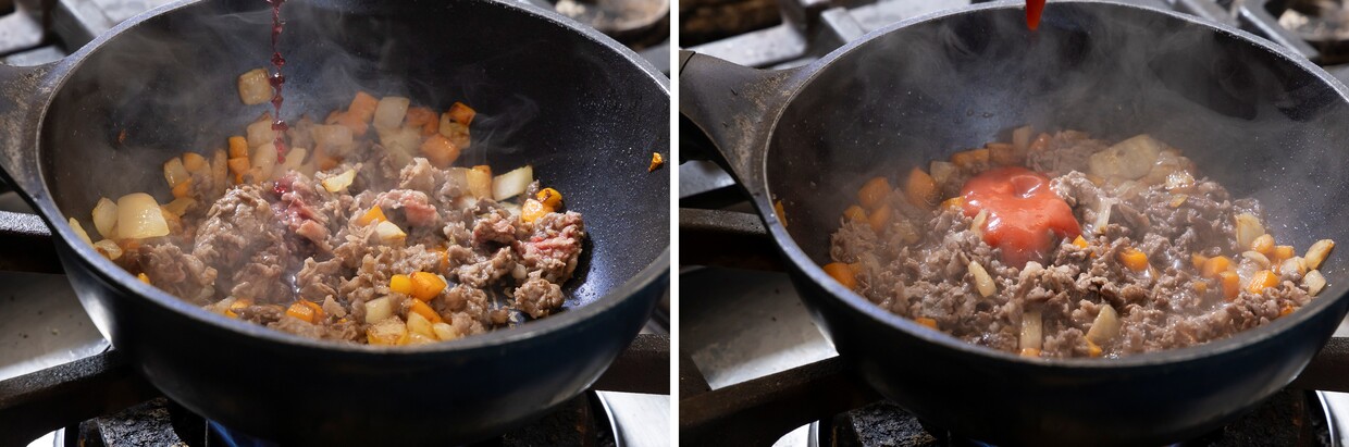 【ハレの日レシピ】『京都ネーゼ』和牛の煮込み ボイルドエッグ添え、ソース作り2