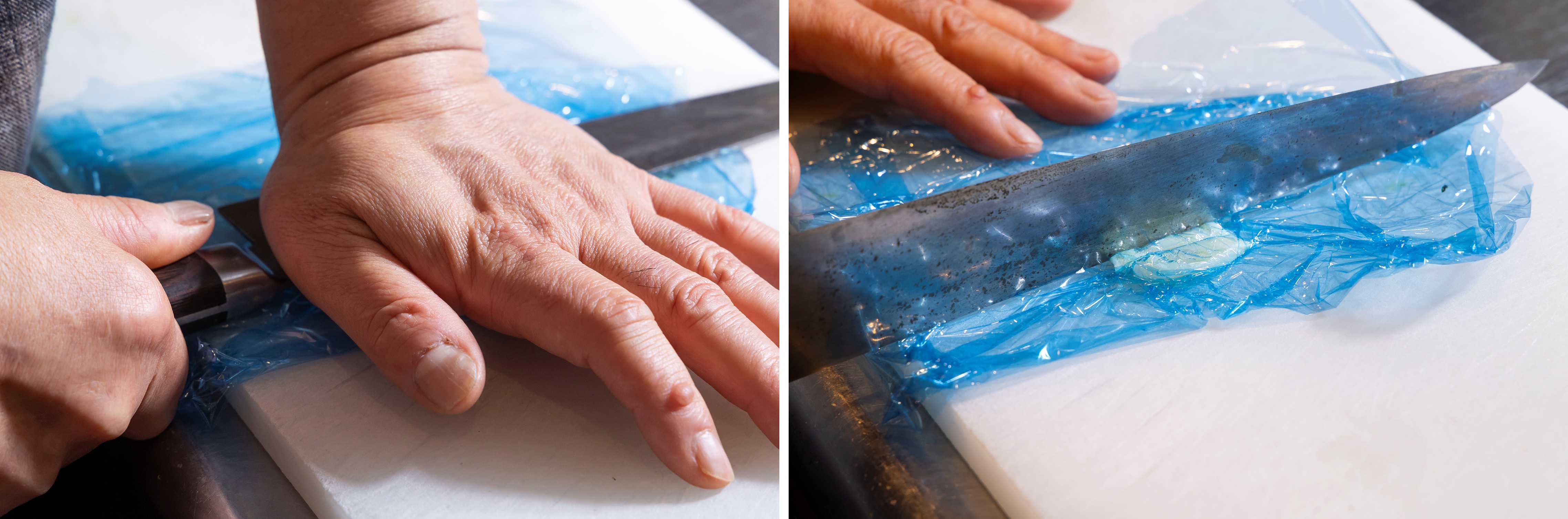 「アンチョビのペペロンチーノ レシピ」ニンニクは香りを出すために潰す