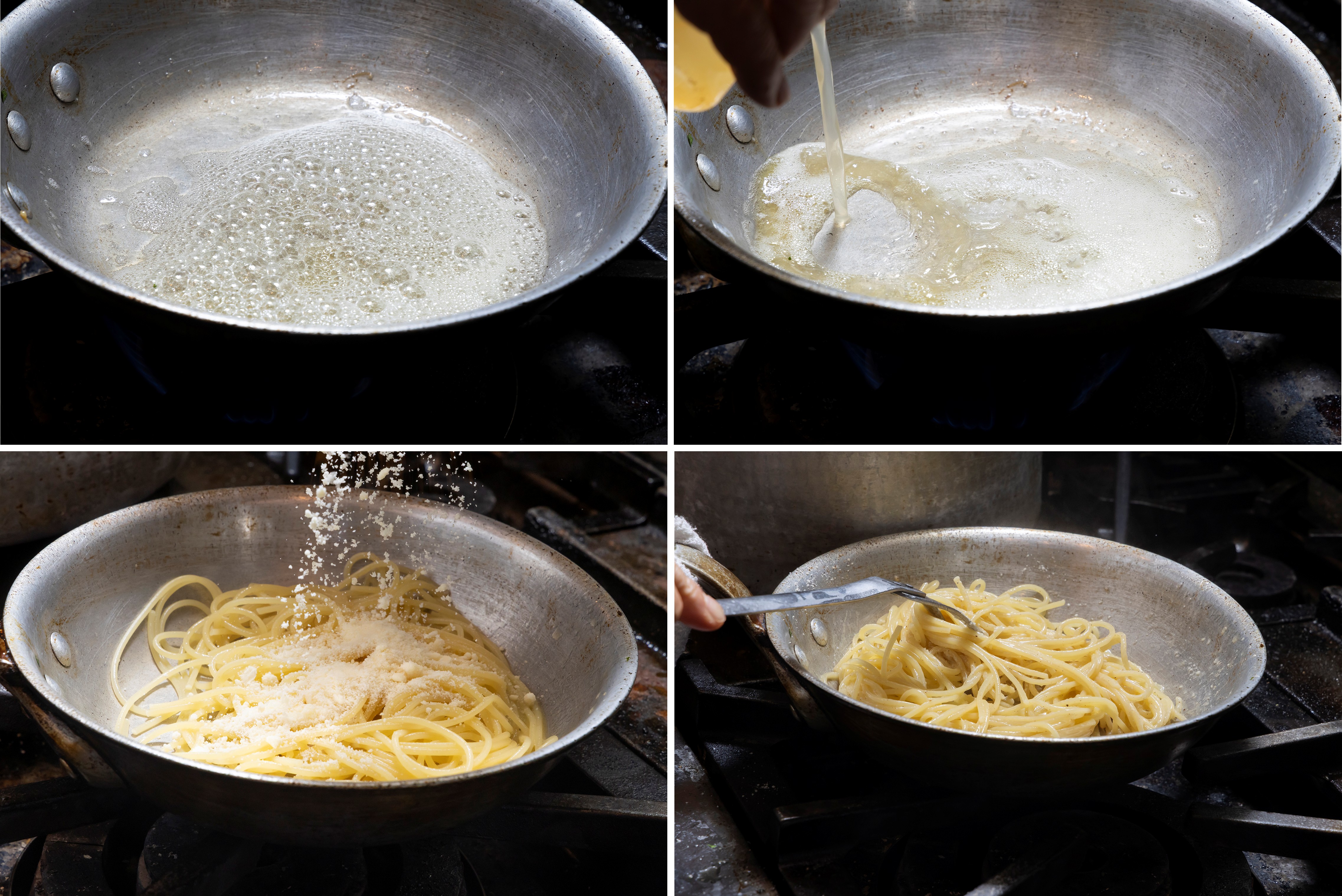 「カチョ・エ・ペペ レシピ」工程