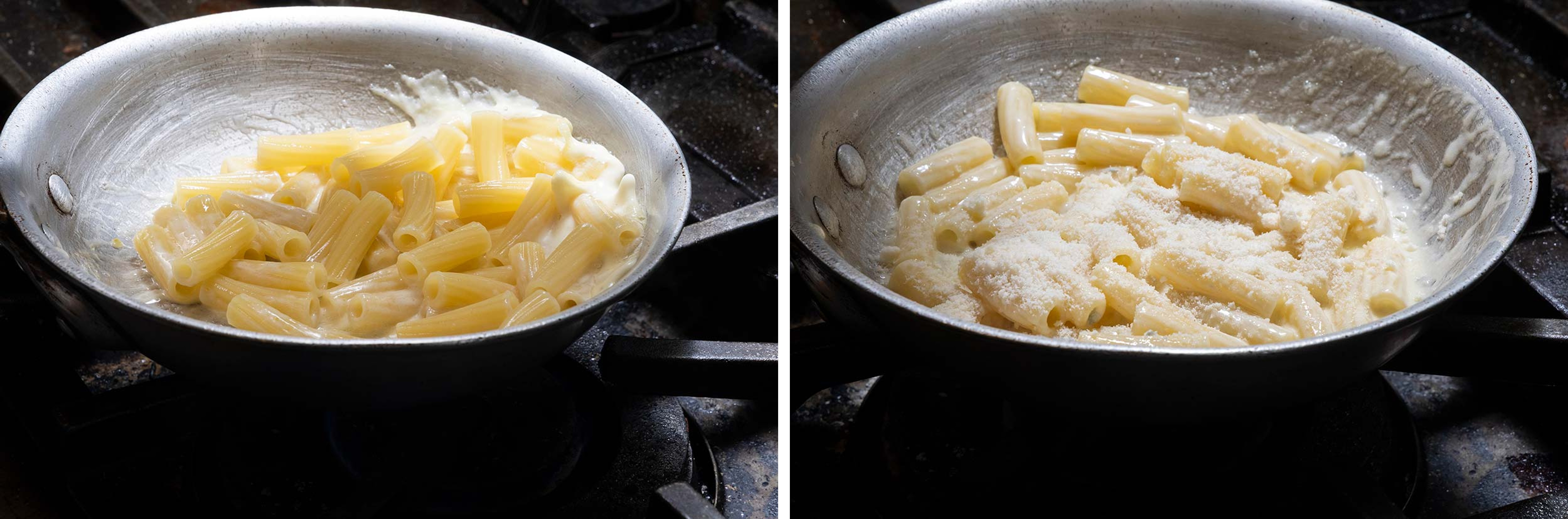 「4種のチーズのパスタ レシピ」ブイヨンとパルミジャーノ