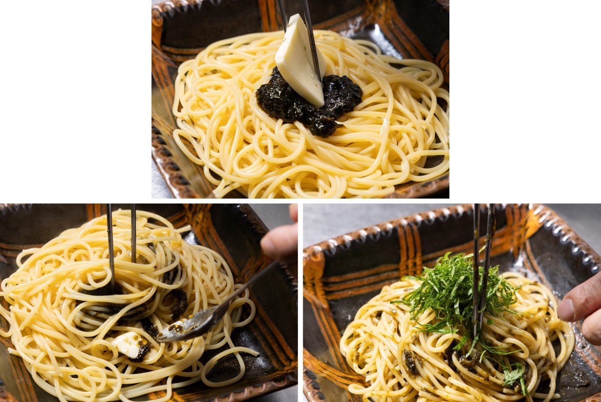 「海苔バタースパゲッティ」作り方