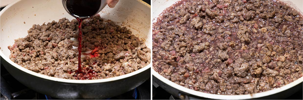 「ボロネーゼ」じっくり煮込む