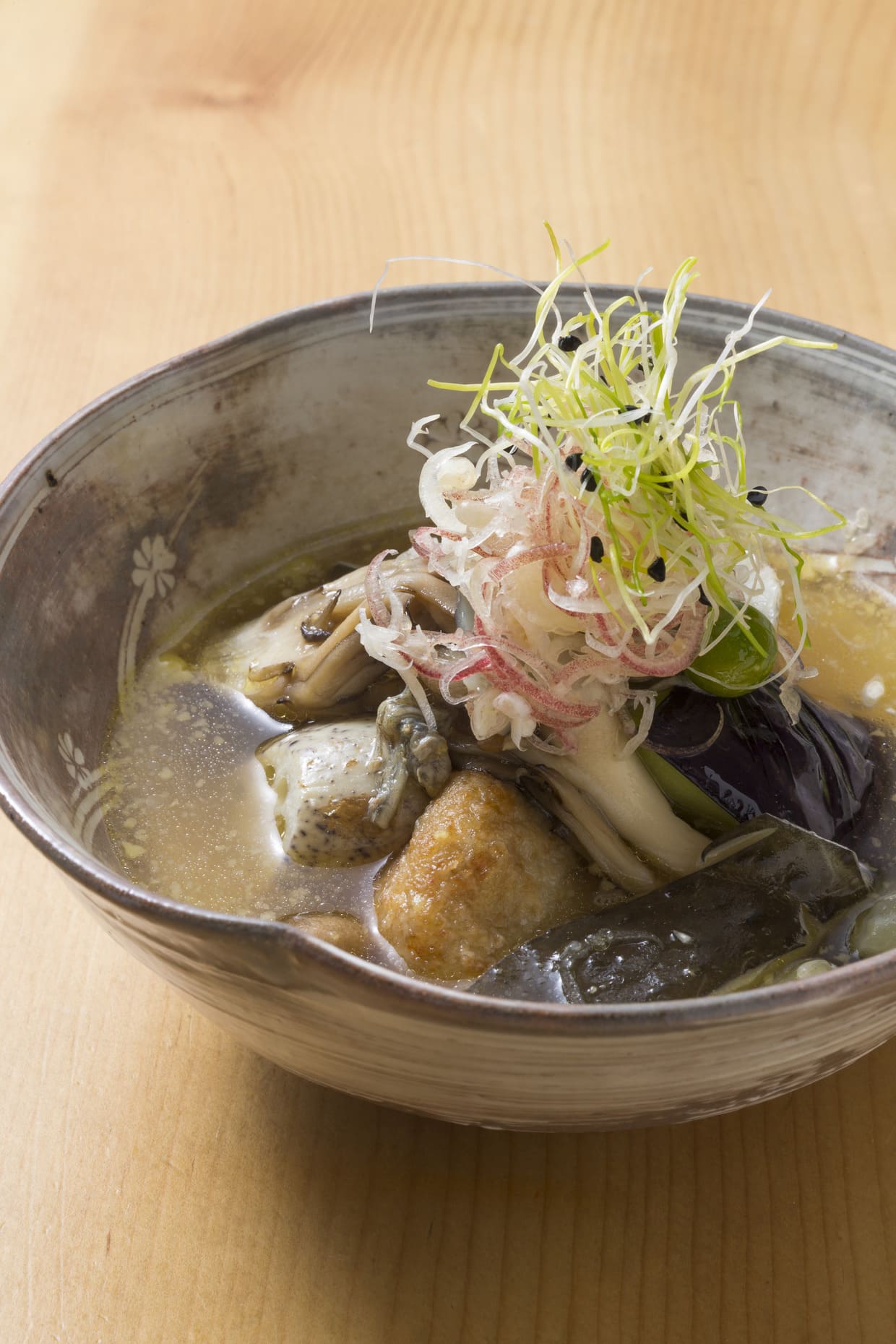 『旬菜 楽』「秋野菜のスッポンあんかけ」