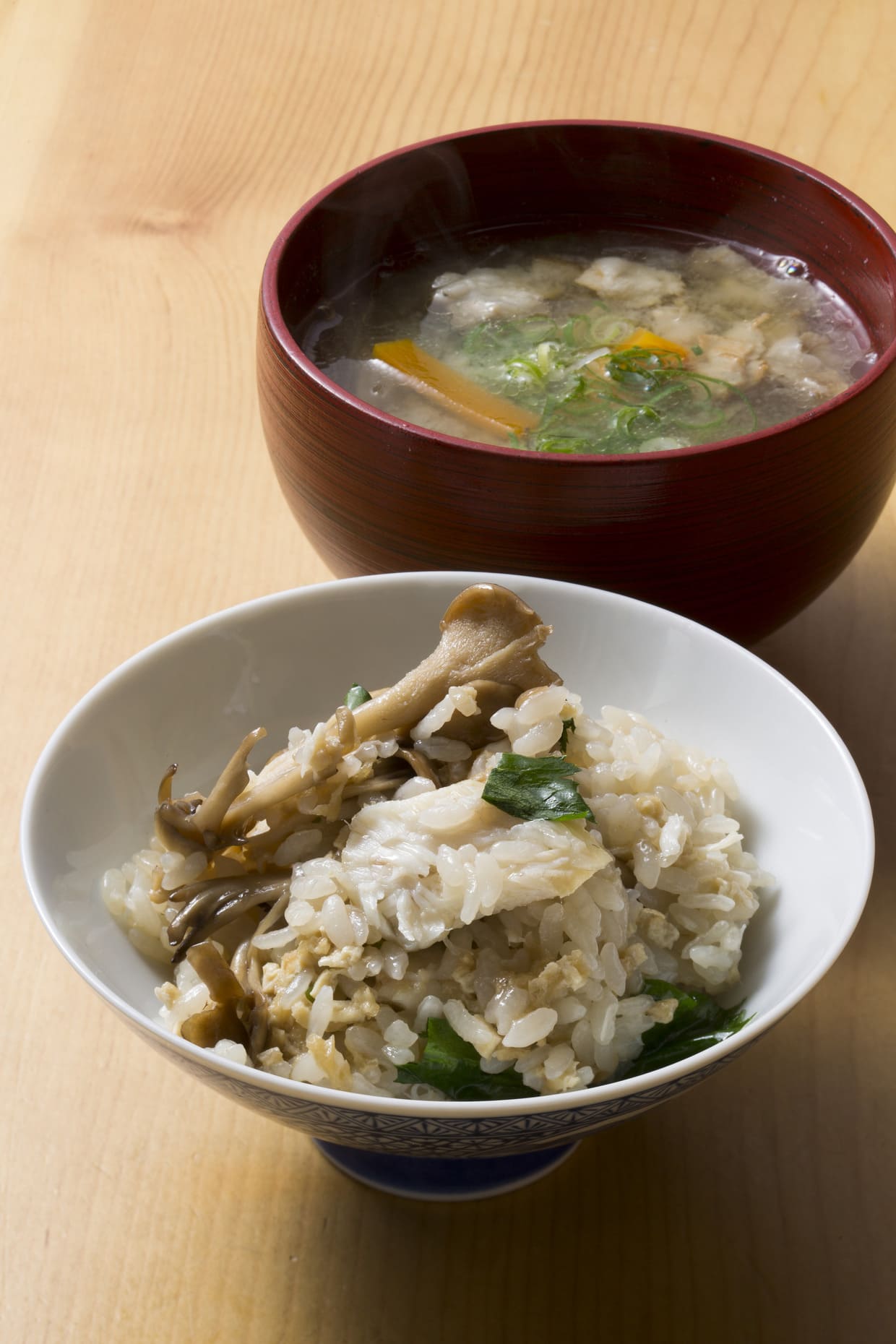 『旬菜 楽』「ノドグロと三つ葉の土鍋炊きご飯」