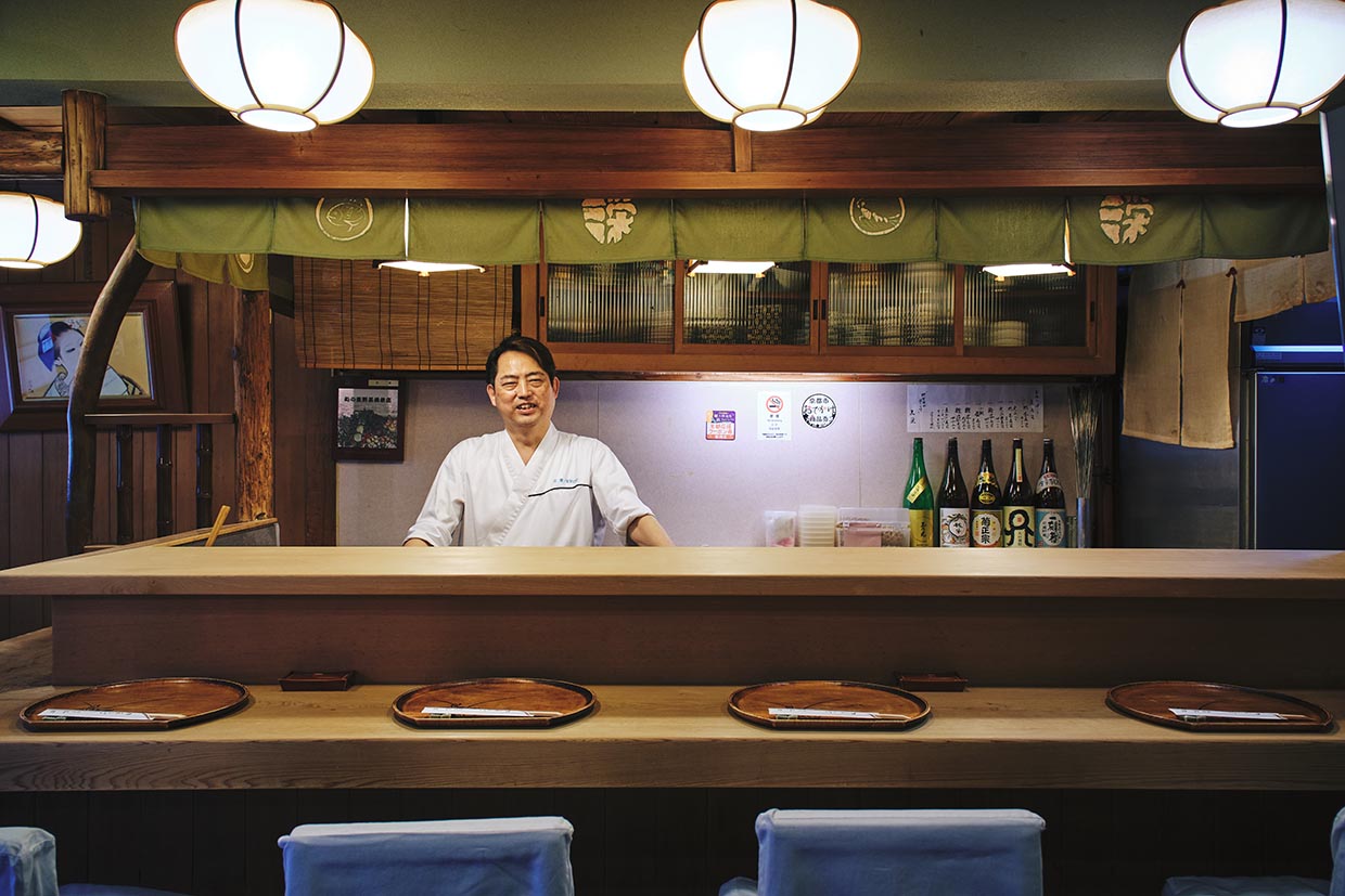 京都『三栄』店内＆店主