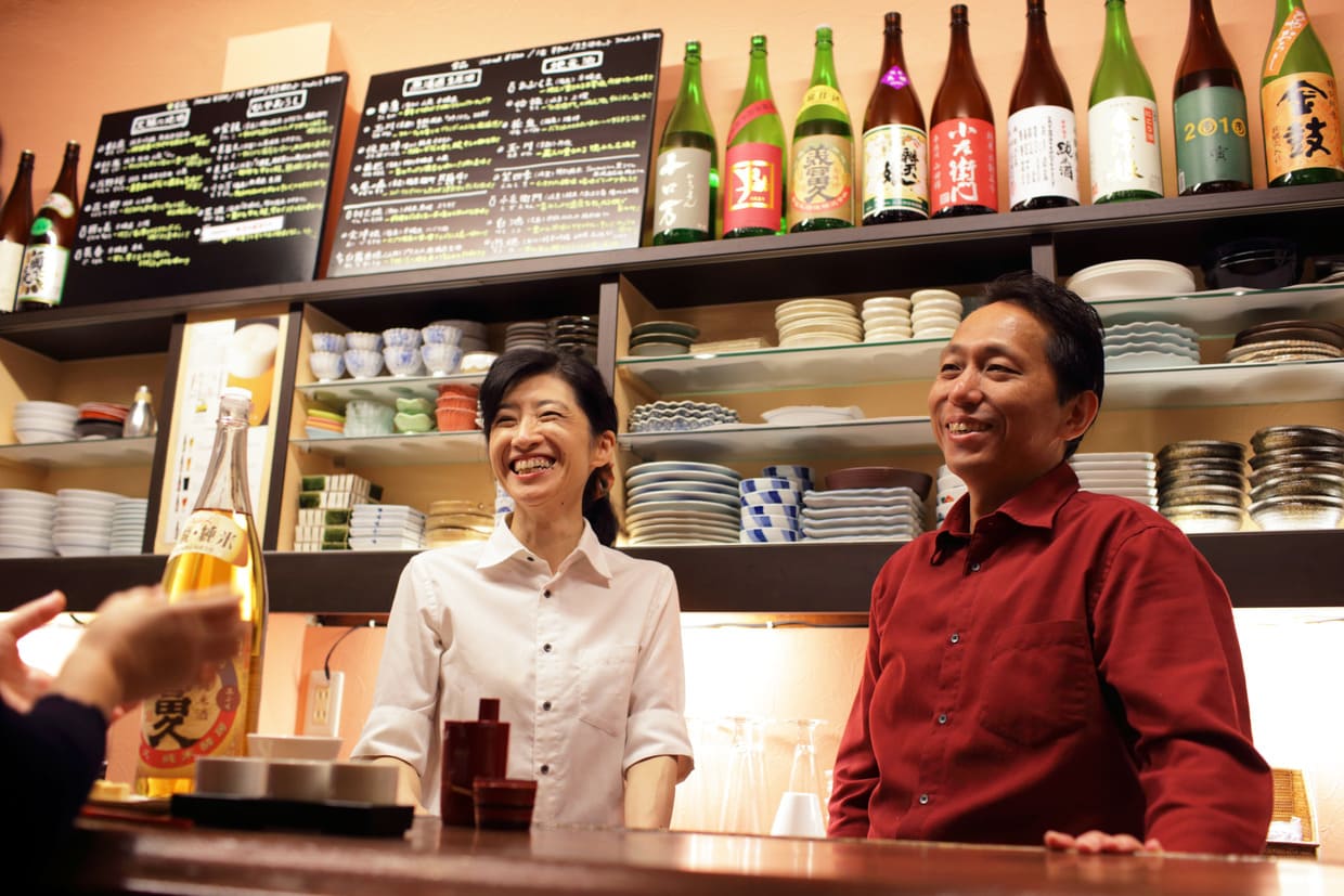  『楽酒楽肴 越冬』船越政利さんと谷口冬子さん