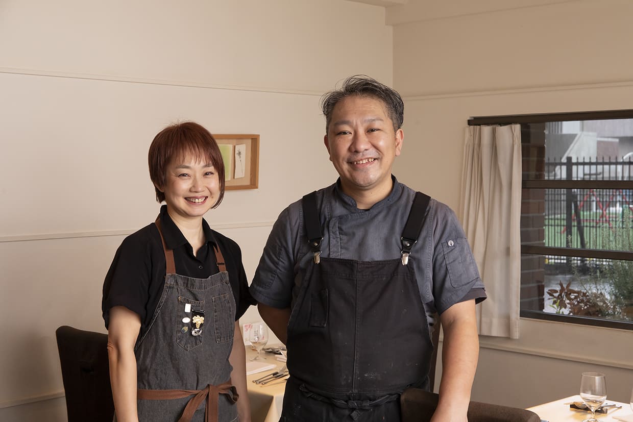 松島シェフとソムリエの幸野さん