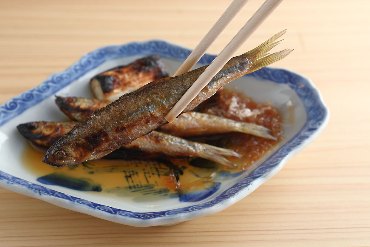 京都『喜多』のモロコの炭焼き