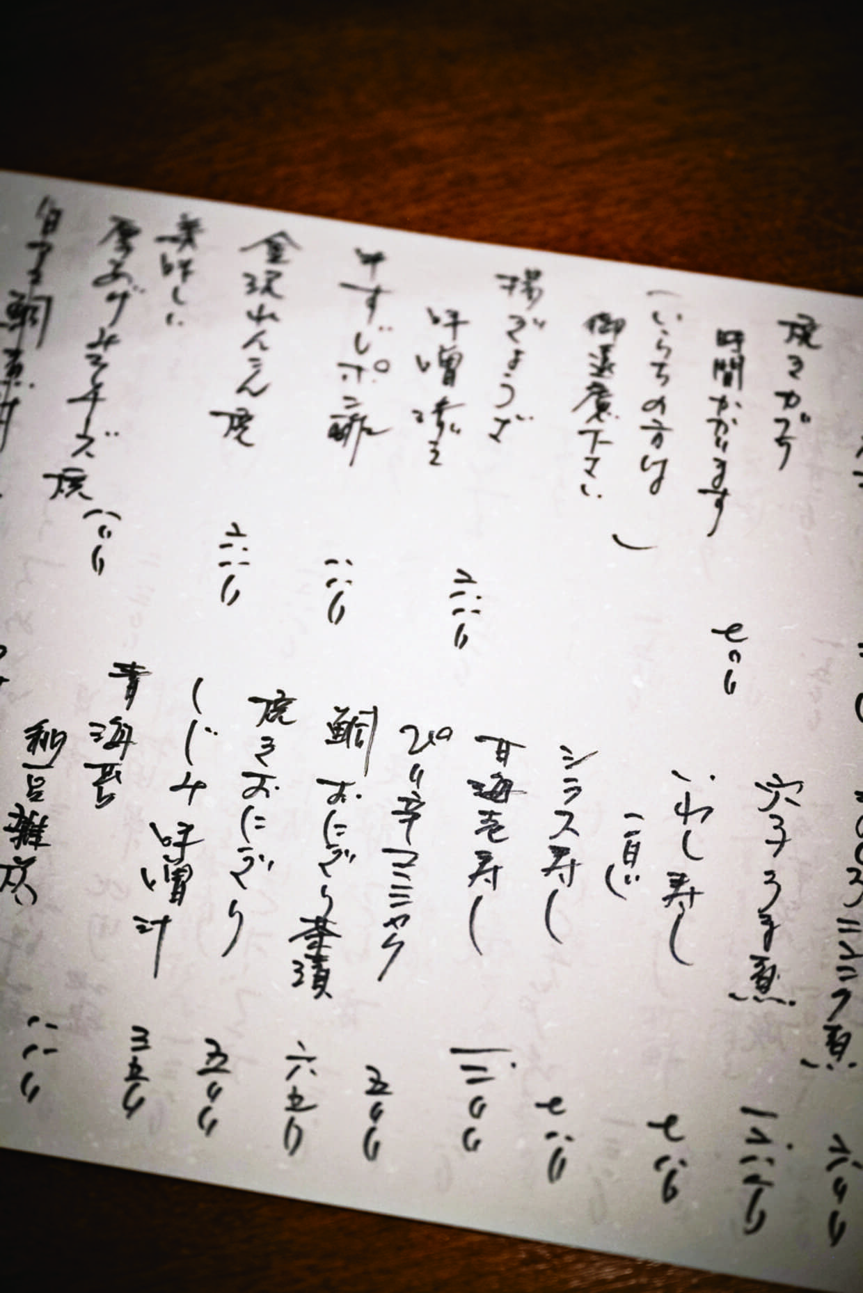 『居酒屋 ながほり』メニュー