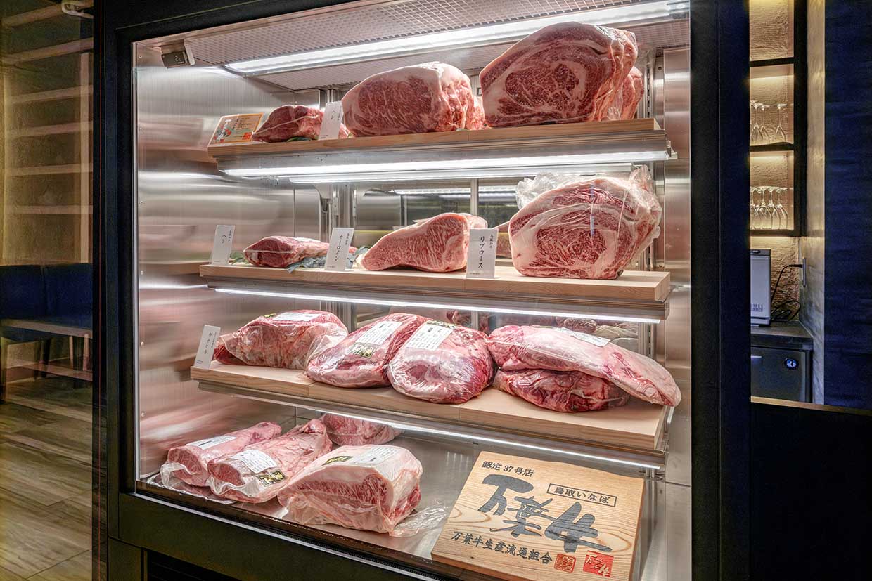 『鳥取和牛 大山』の肉専用冷蔵庫