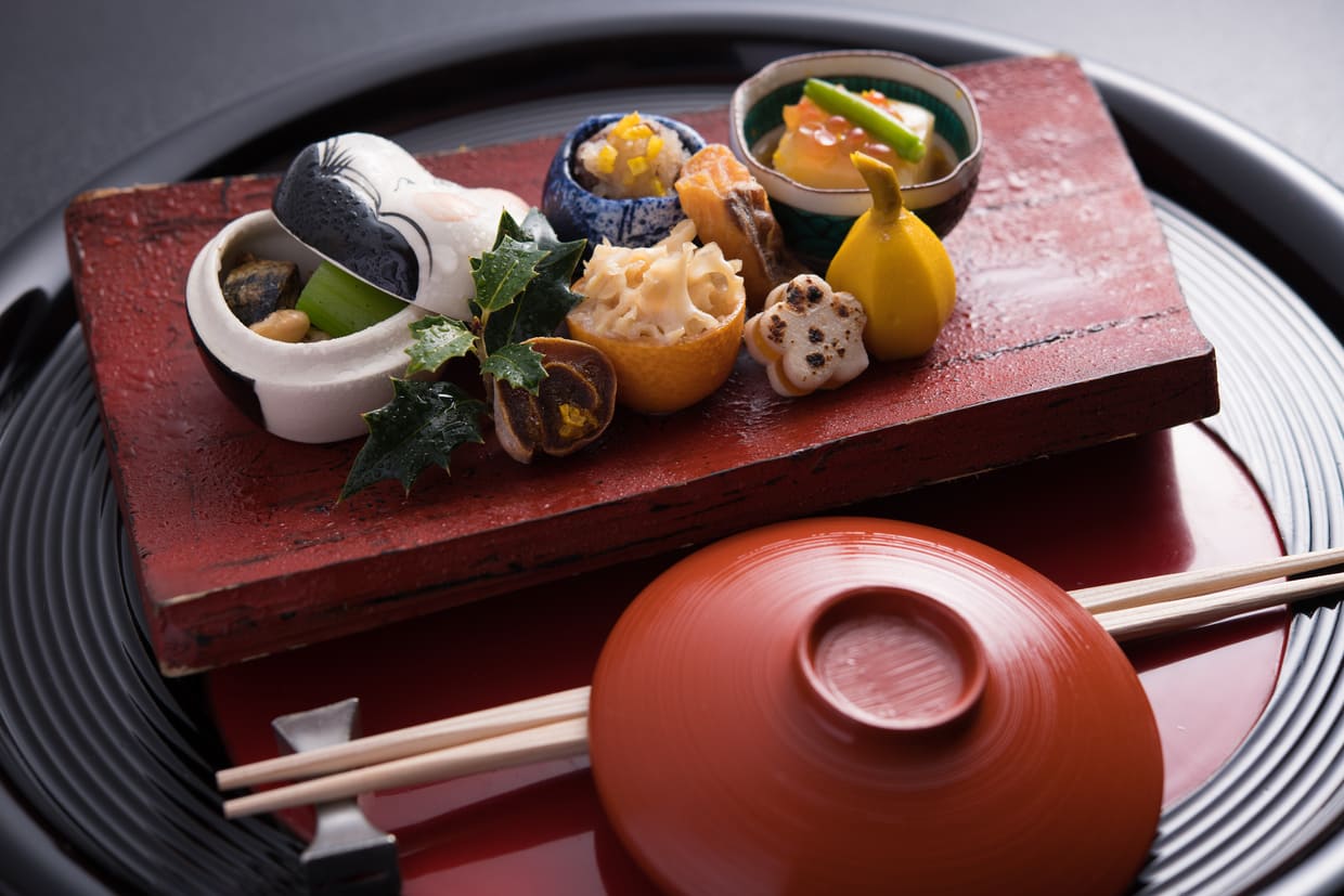 『京料理かじ』の前菜盛合せ