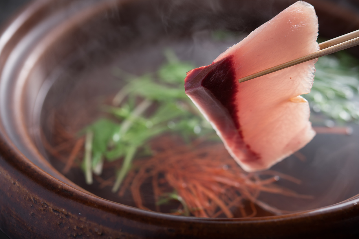 『京料理かじ』の寒ブリしゃぶ
