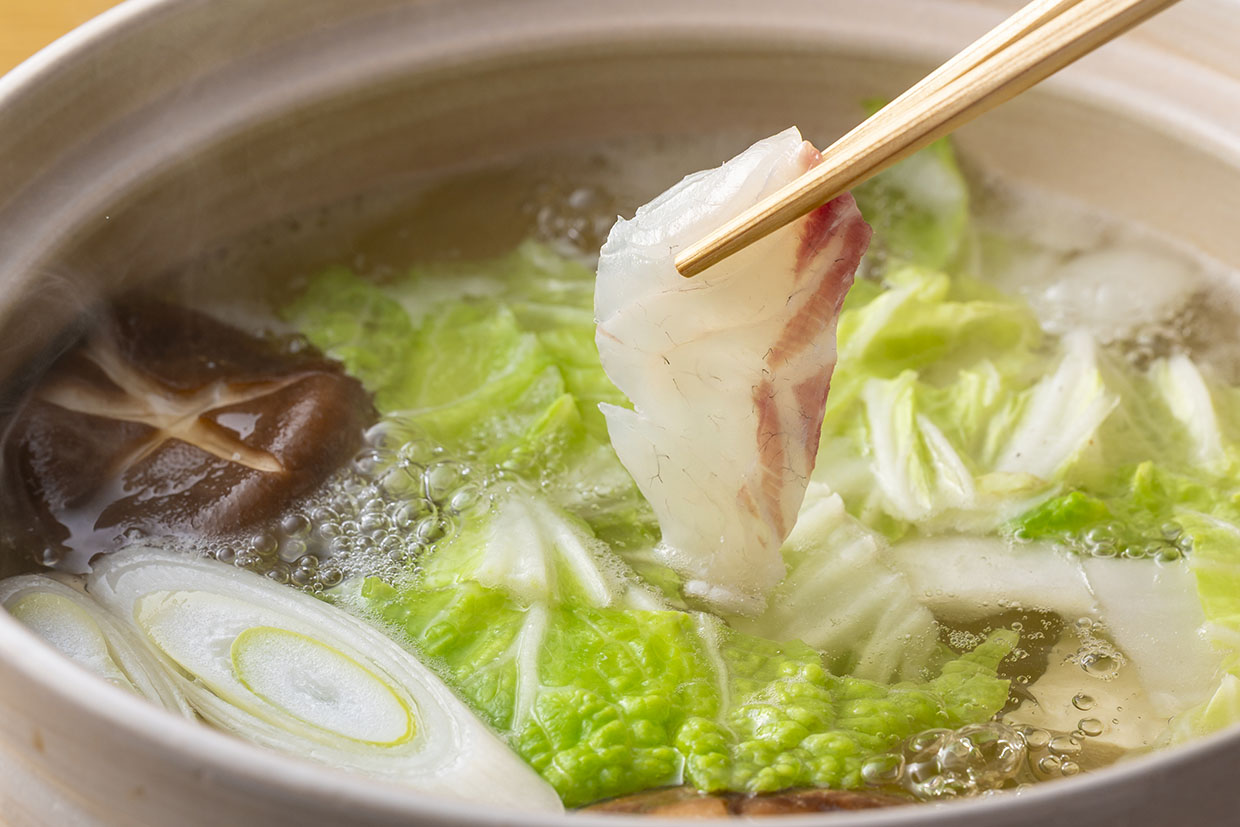 『ほん田亭』の鯛しゃぶしゃぶ