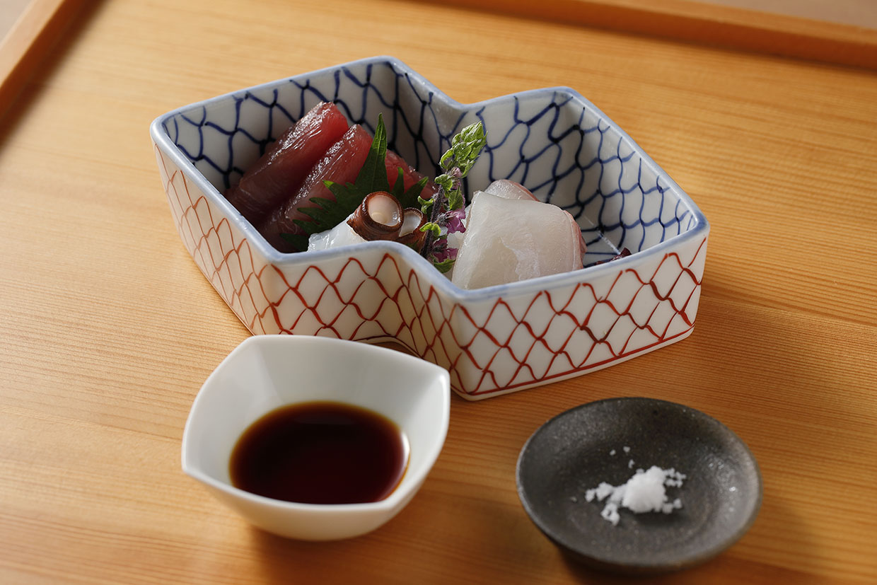 『京夕け 善哉』の造り盛合せ
