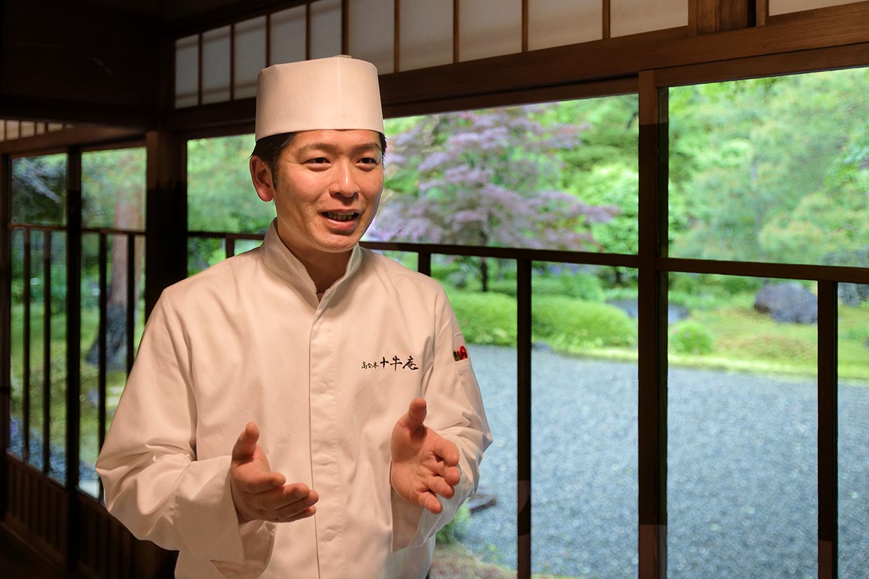 『高台寺 十牛庵』料理長の高増伸哉さん
