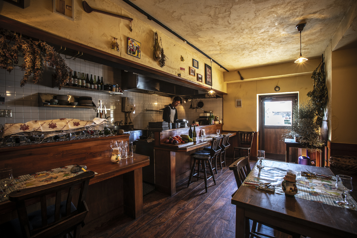 『Trattoria piccola sicilia』の店内