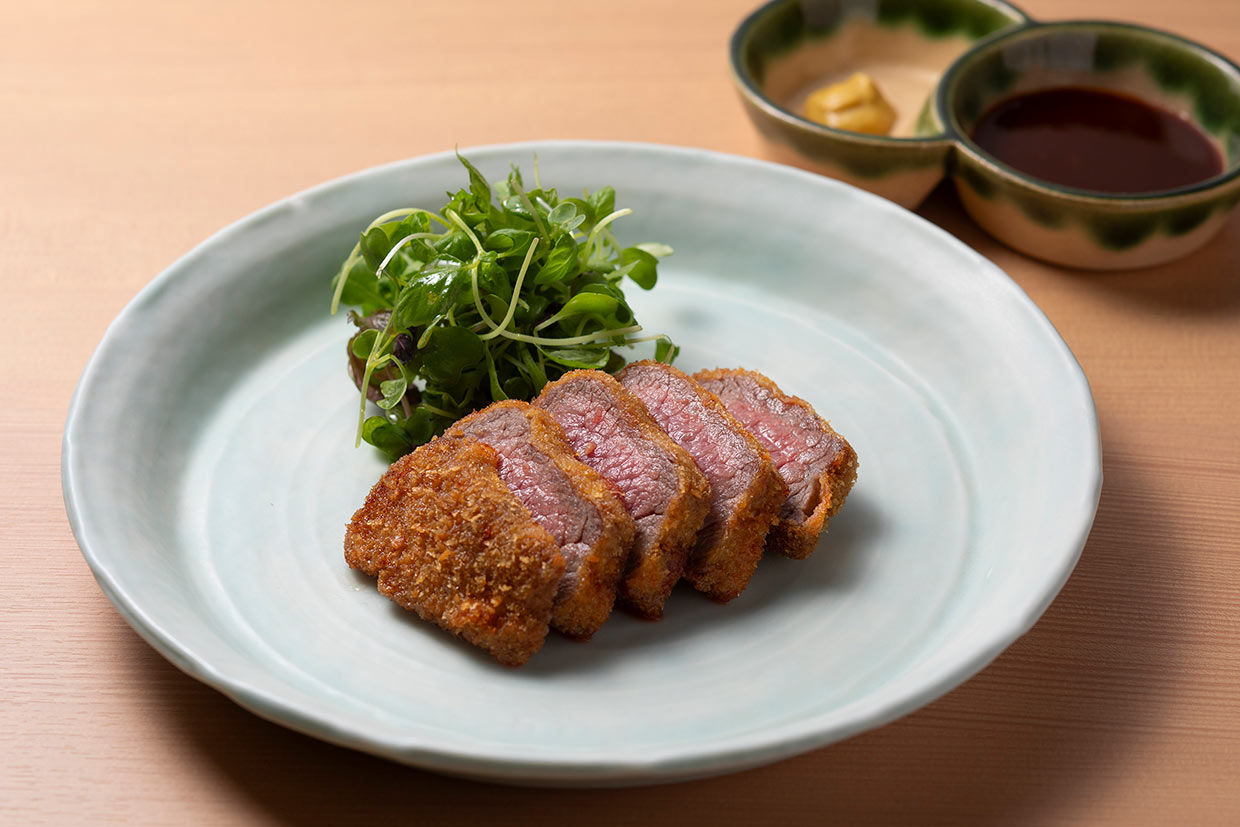 「なにわ料理 さと有」ビフカツ