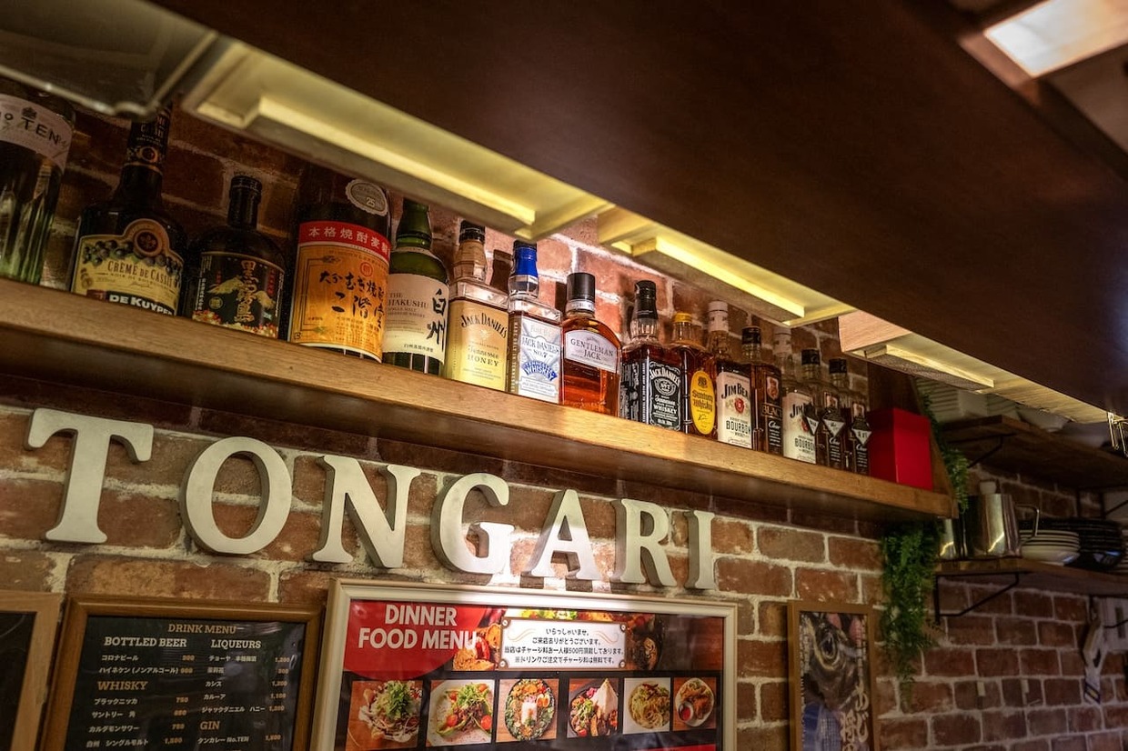 『SPICE STAND TONGARI』ブラックニッカ、ジャックダニエル、黒霧島など